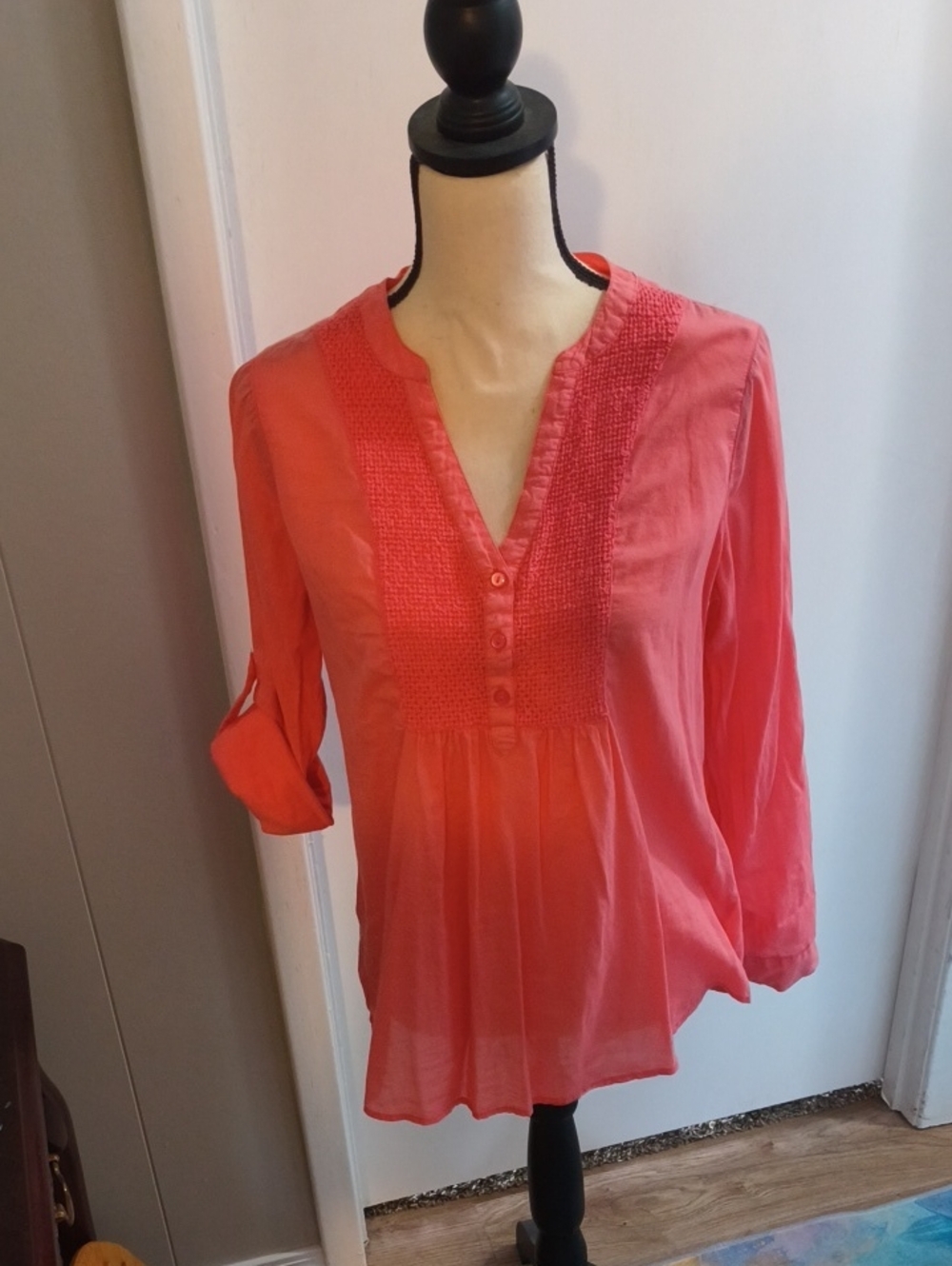 GAP Coral V-Neck Pintuck Tunic